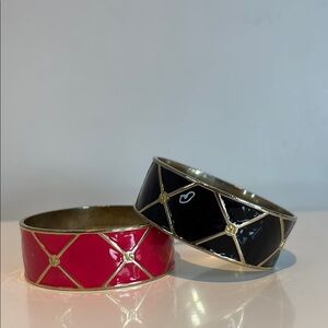 Pink & Black Enamel Bracelets by Victoria's Secret